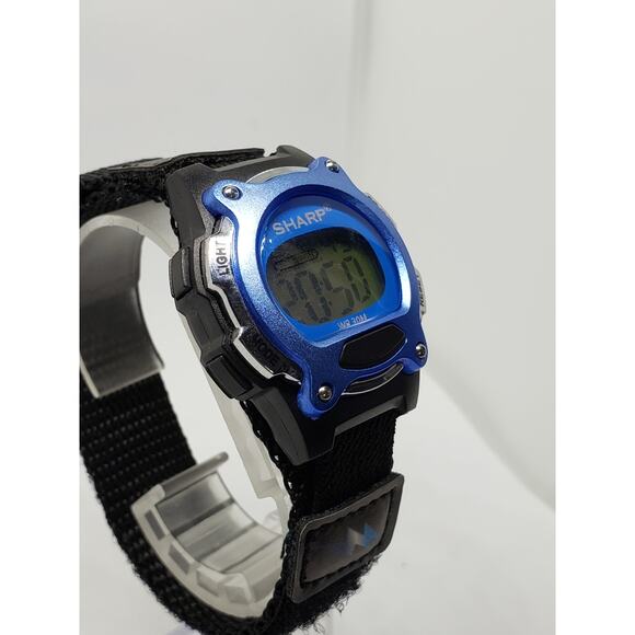 Sharp digital sports watch SHR3004KL. Blue face, small band. Working watch main image 6